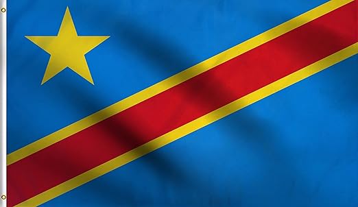 dmse 刚果民主共和国国旗刚果国旗 2x3 英尺 * 涤纶 100d 旗帜防紫外